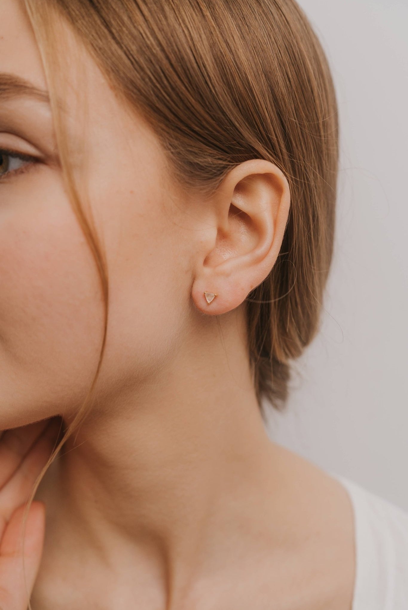 Rose Quartz Mini Energy Gem Earring - Uptown Boutique Ramona