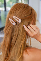 2 Pack Teardrop Hair Clip in Pink Shell (Online Exclusive) - Uptown Boutique Ramona