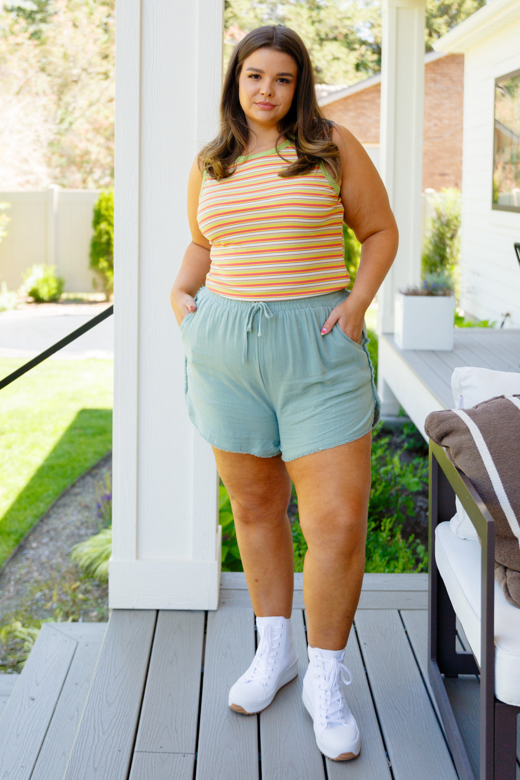 Now and Forever Striped Tank (Online Exclusive) - Uptown Boutique Ramona