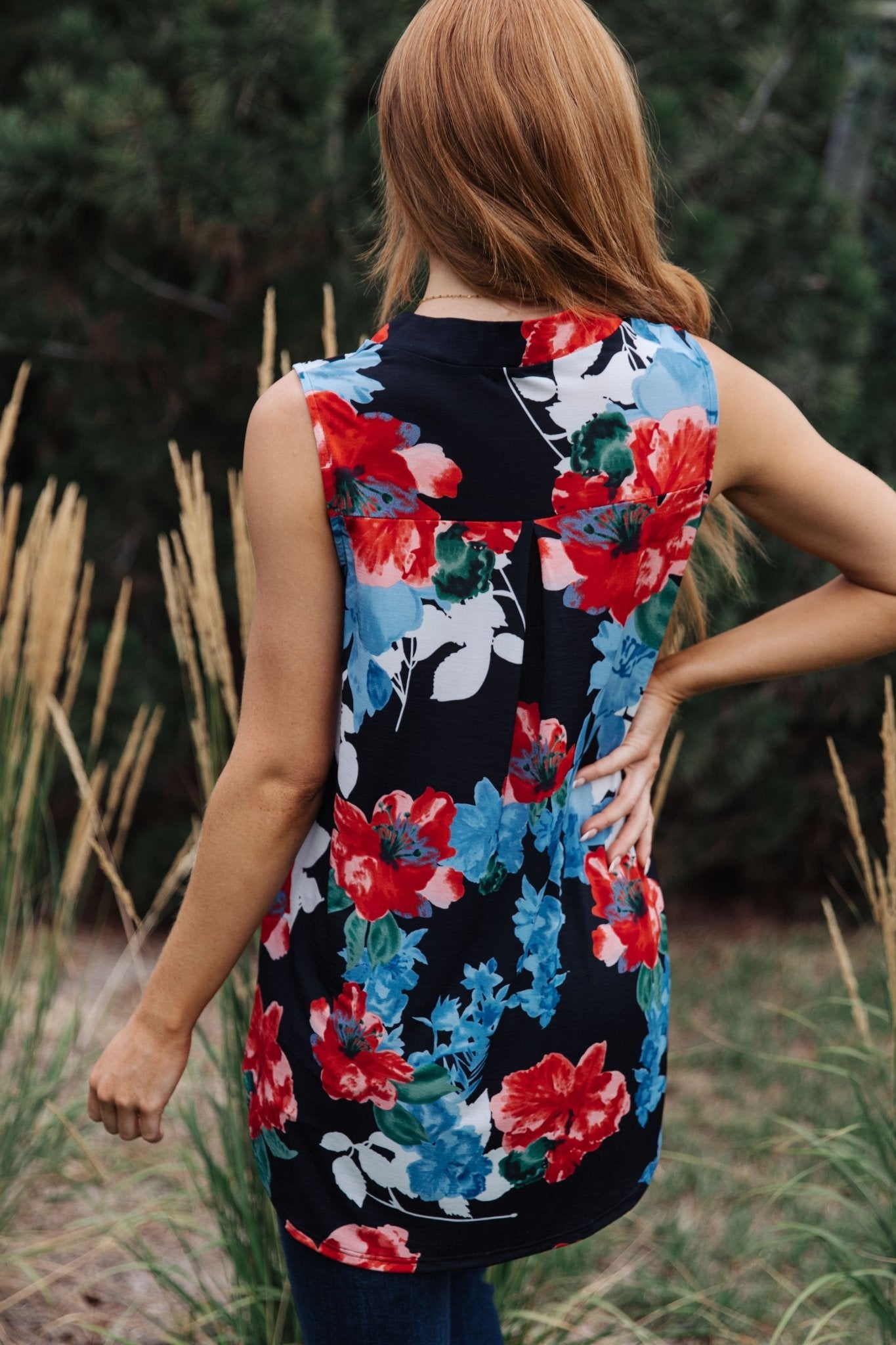 A Rose By Any Other Name Sleeveless Top (Online Exclusive) - Uptown Boutique Ramona
