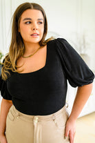 A Total Vision Square Neck Bodysuit (Online Exclusive) - Uptown Boutique Ramona