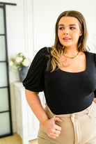 A Total Vision Square Neck Bodysuit (Online Exclusive) - Uptown Boutique Ramona