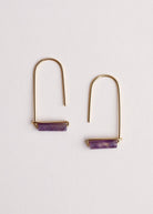 Amethyst Drop Earring - Uptown Boutique Ramona