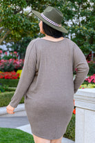 Be True Cowl Neck Knit Mini Dress In Cocoa (Online Exclusive) - Uptown Boutique Ramona