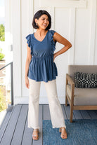 Before Now Ruffled Babydoll Top - Uptown Boutique Ramona