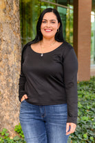 Can You Believe It Basic Long Sleeve Top In Black (Online Exclusive) - Uptown Boutique Ramona