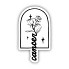 Cancer White Rose Zodiac Sticker - Uptown Boutique Ramona