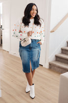 Candy Buttons Pom Detail Sweater (Online Exclusive) - Uptown Boutique Ramona
