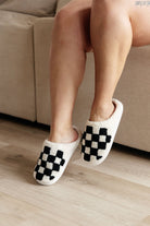 Checked Out Slippers in Black (Online Exclusive) - Uptown Boutique Ramona