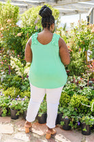 Cherry Girl Tank in Green (Online Exclusive) - Uptown Boutique Ramona