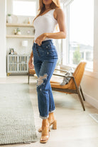 Colt High Rise Button Fly Distressed Boyfriend Jeans (Online Exclusive) - Uptown Boutique Ramona