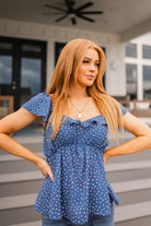 Connect the Dots Peplum Blouse - Uptown Boutique Ramona