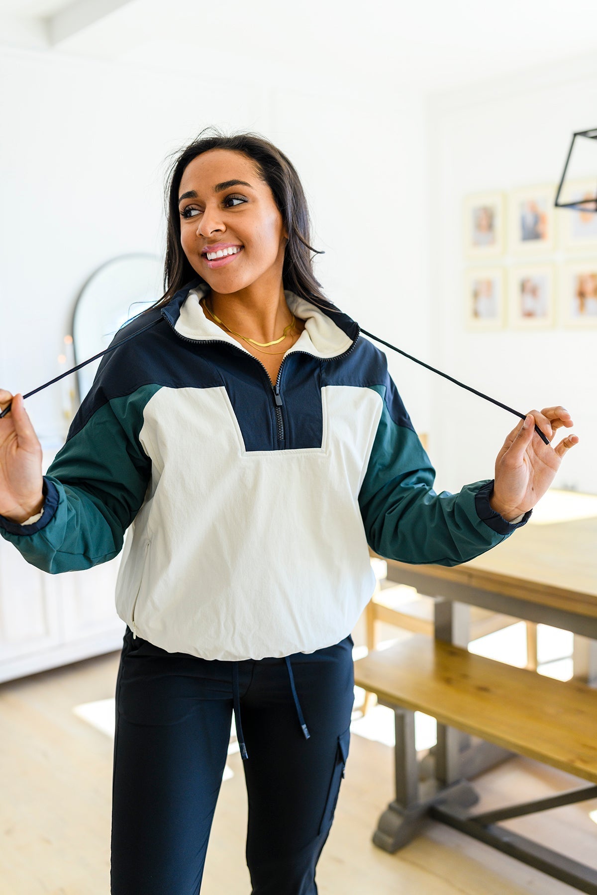 Dash Color Block 1/4 Zip Pullover (Online Exclusive) - Uptown Boutique Ramona