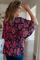 Dearest Dreamer Peplum Top in Pink Paisley (Online Exclusive) - Uptown Boutique Ramona