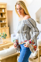Don't Tempt Me Embroidered Blouse (Online Exclusive) - Uptown Boutique Ramona