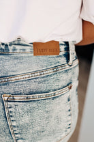 Dory High Waist Mineral Wash Raw Hem Wide Leg Jeans (Online Exclusive) - Uptown Boutique Ramona