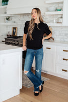 Evidently Different Puff Sleeve Top (Online Exclusive) - Uptown Boutique Ramona