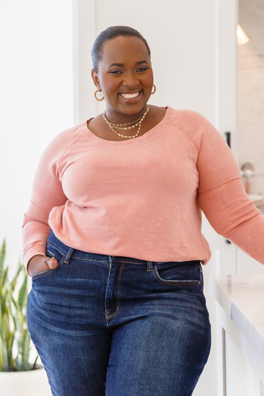 Fun Beginnings Raglan Top In Dusty Mauve (Online Exclusive) - Uptown Boutique Ramona