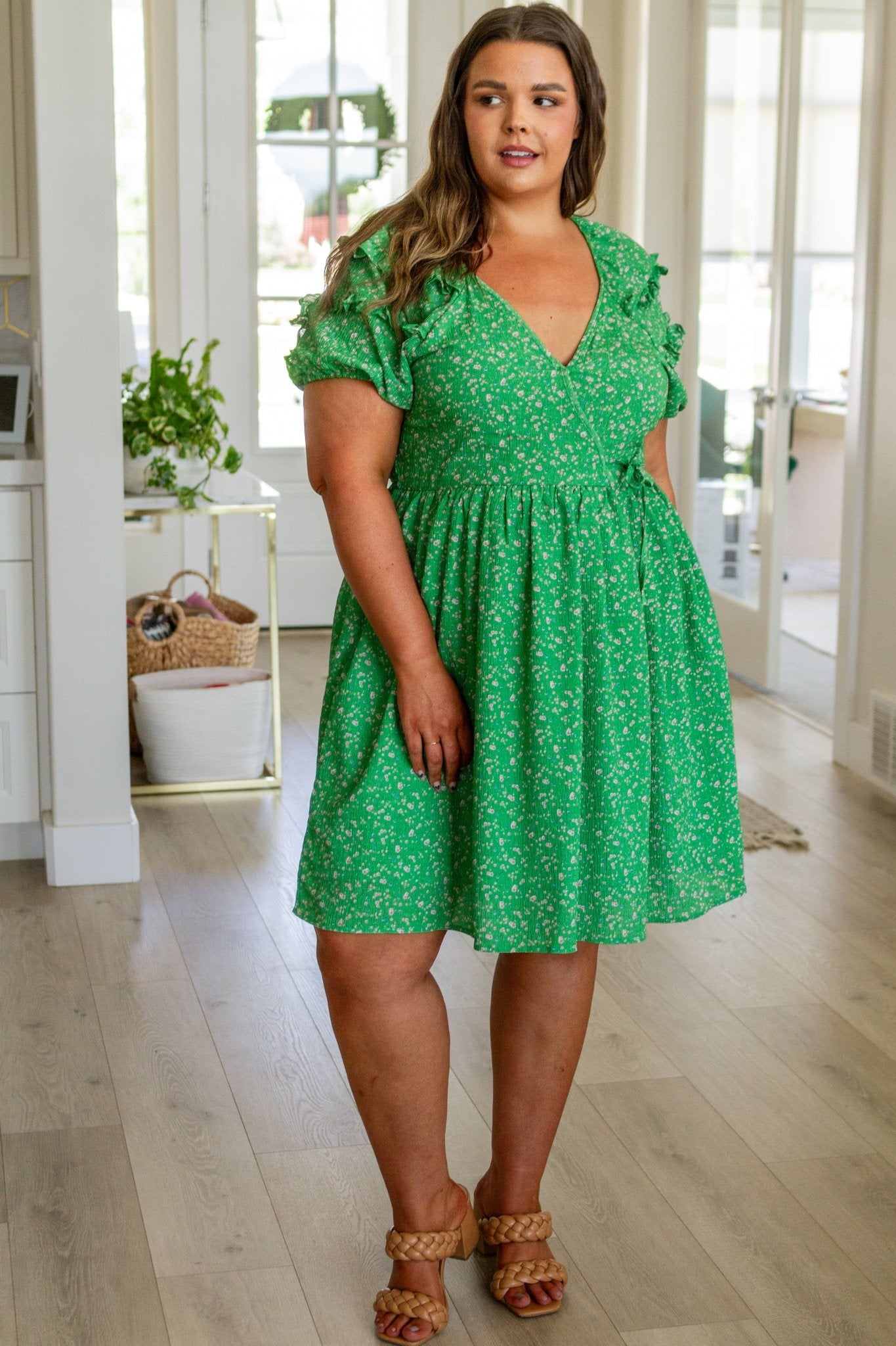 Garden Goddess V - Neck Dress - Uptown Boutique Ramona