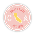 Golden State California Sticker - Uptown Boutique Ramona