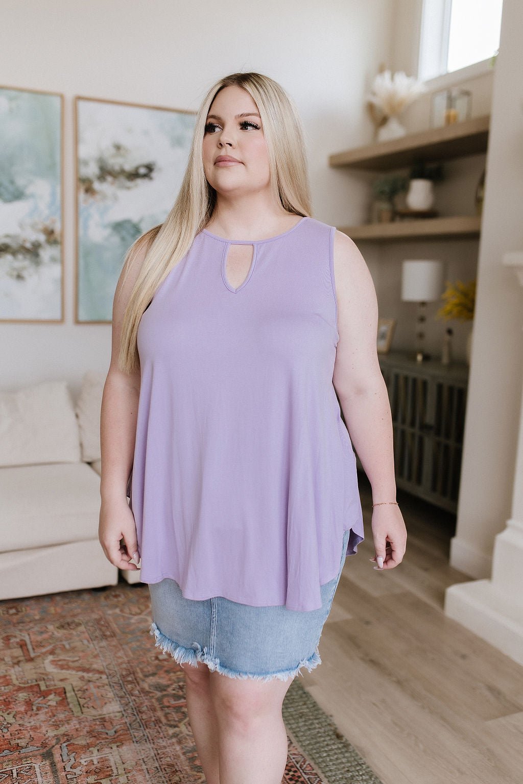 Greater than Great Keyhole Detail Tank (Online Exclusive) - Uptown Boutique Ramona