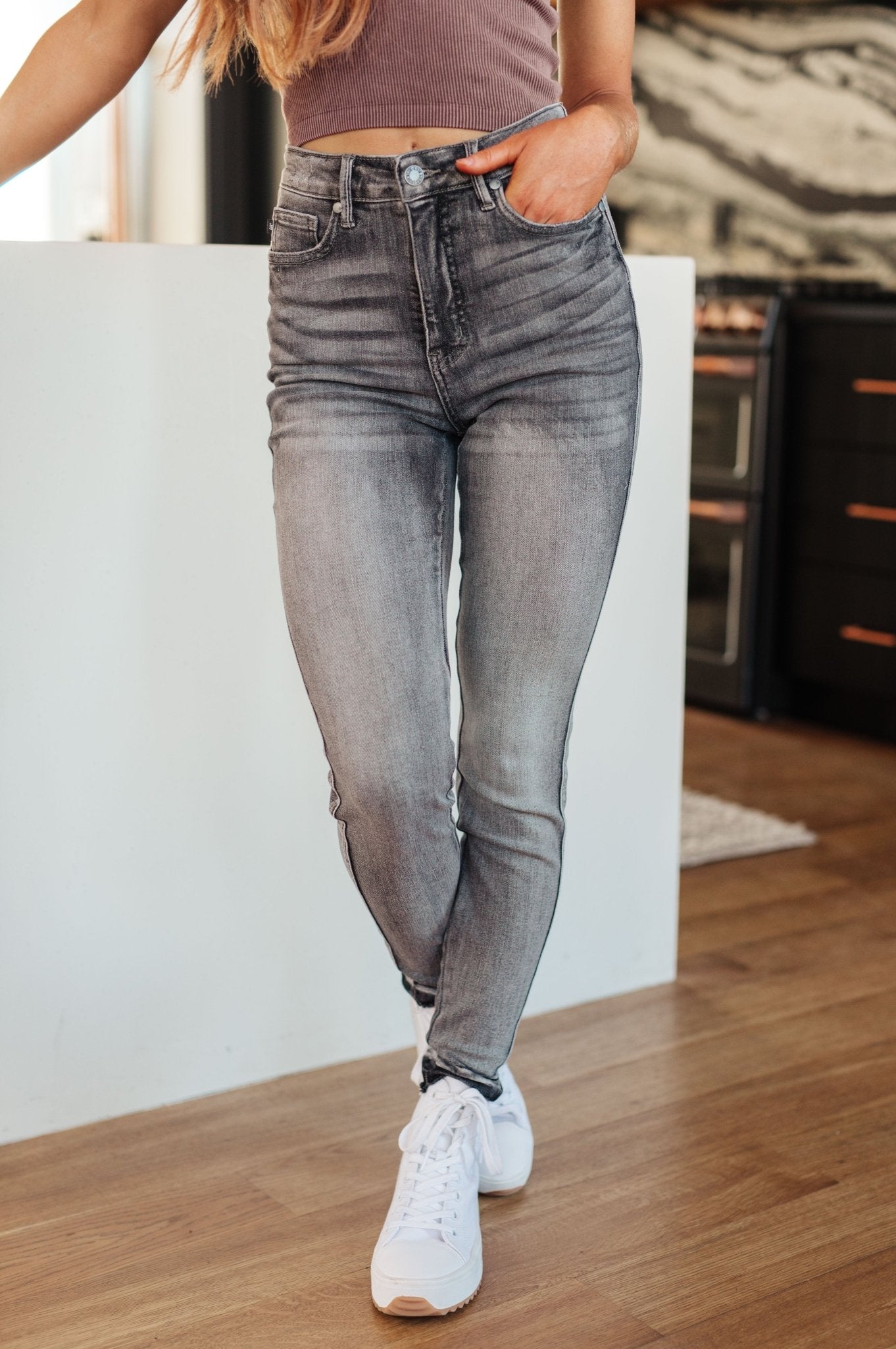 Hadley High Rise Control Top Release Hem Skinny (Online Exclusive) - Uptown Boutique Ramona