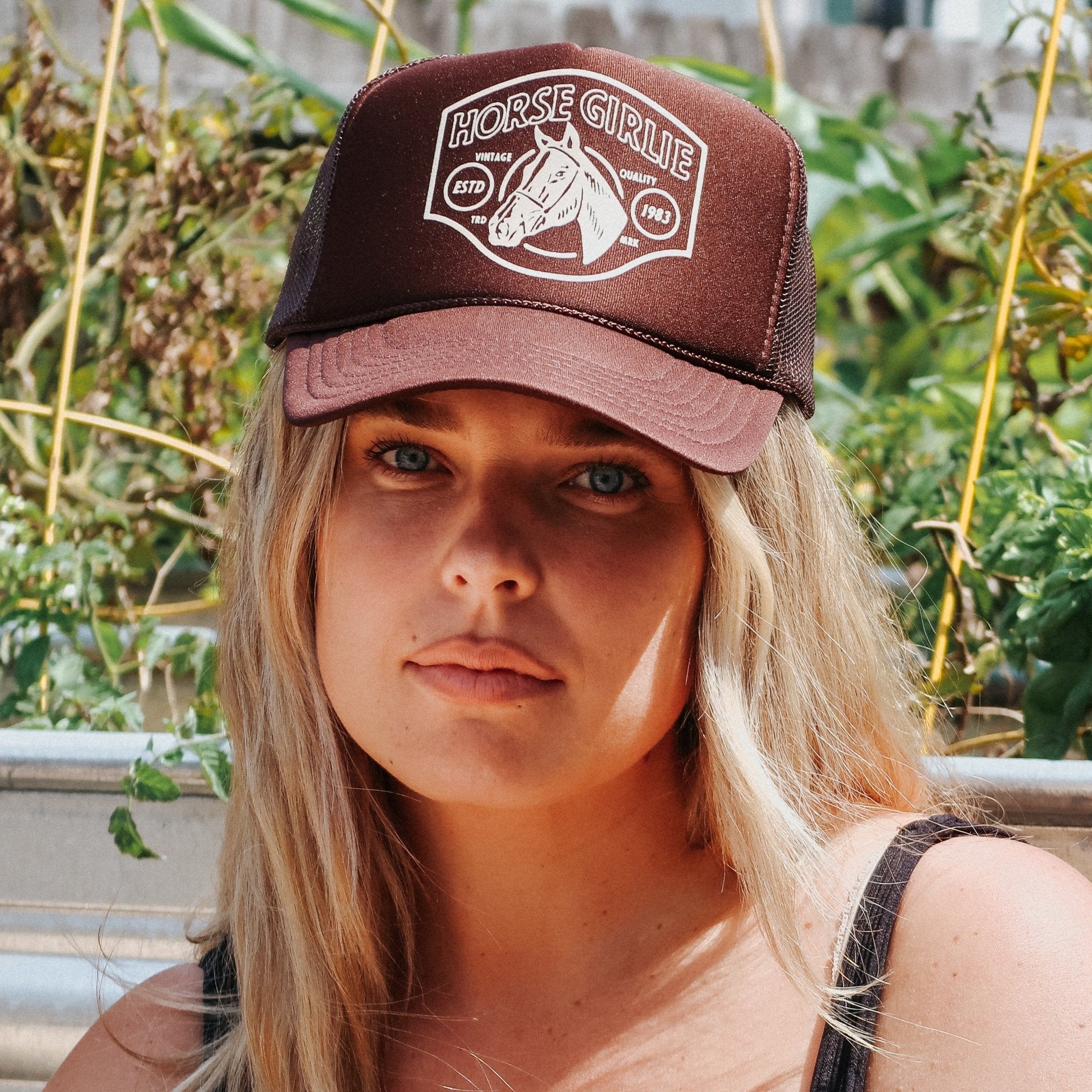Horse Girlie Trucker Hat - Uptown Boutique Ramona
