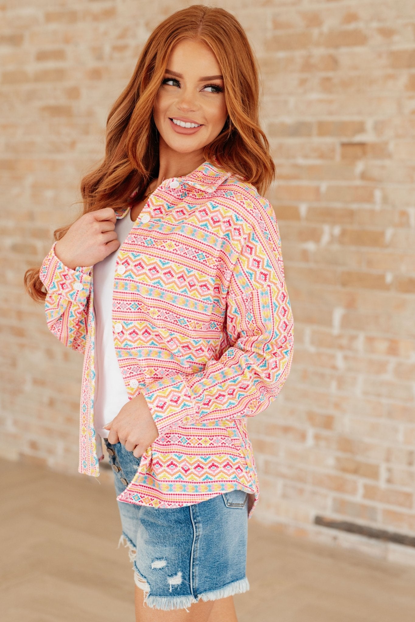 Imagine When Corduroy Button Down (Online Exclusive) - Uptown Boutique Ramona
