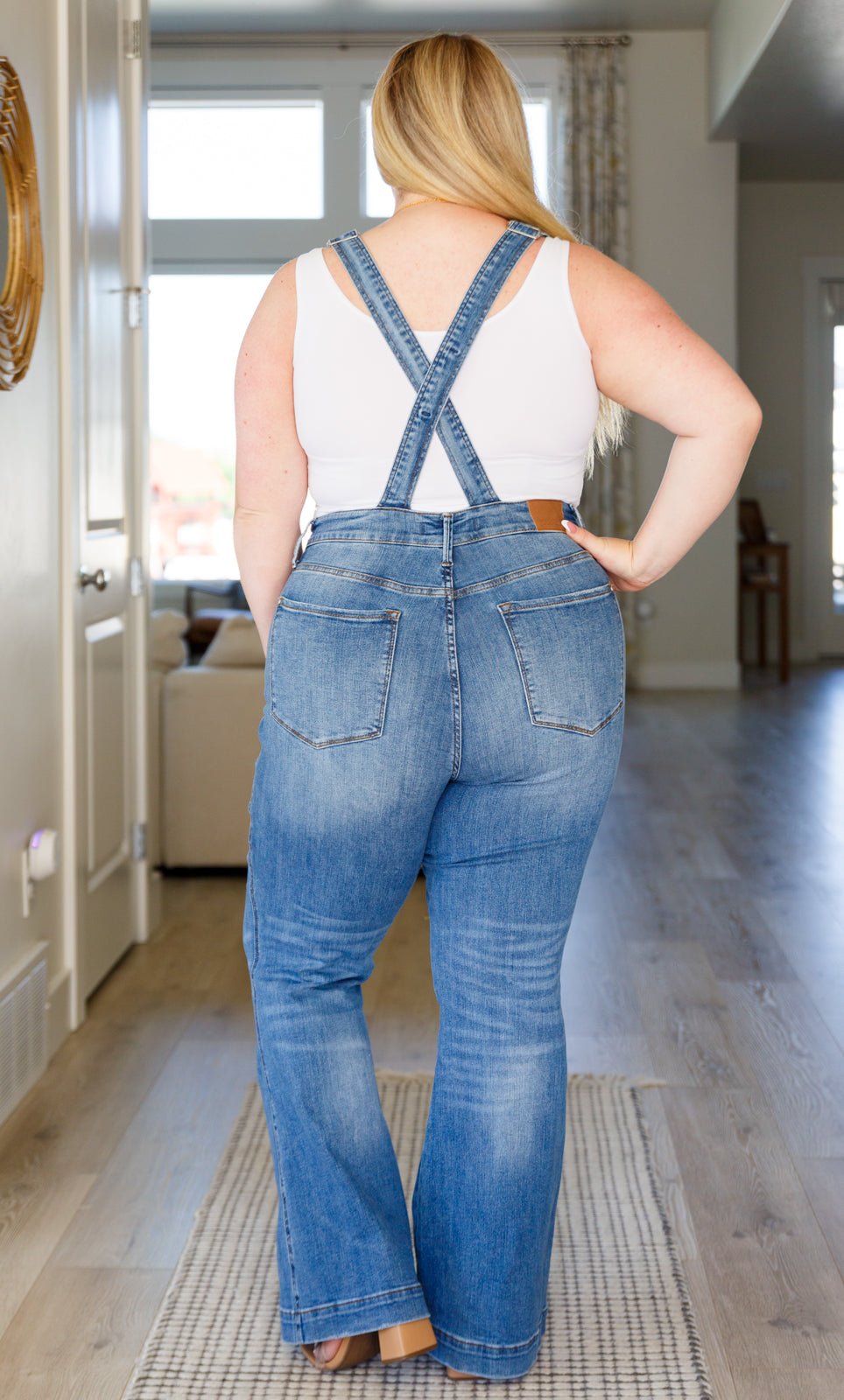 Izzy Control Top Retro Flare Overalls (Online Exclusive) - Uptown Boutique Ramona