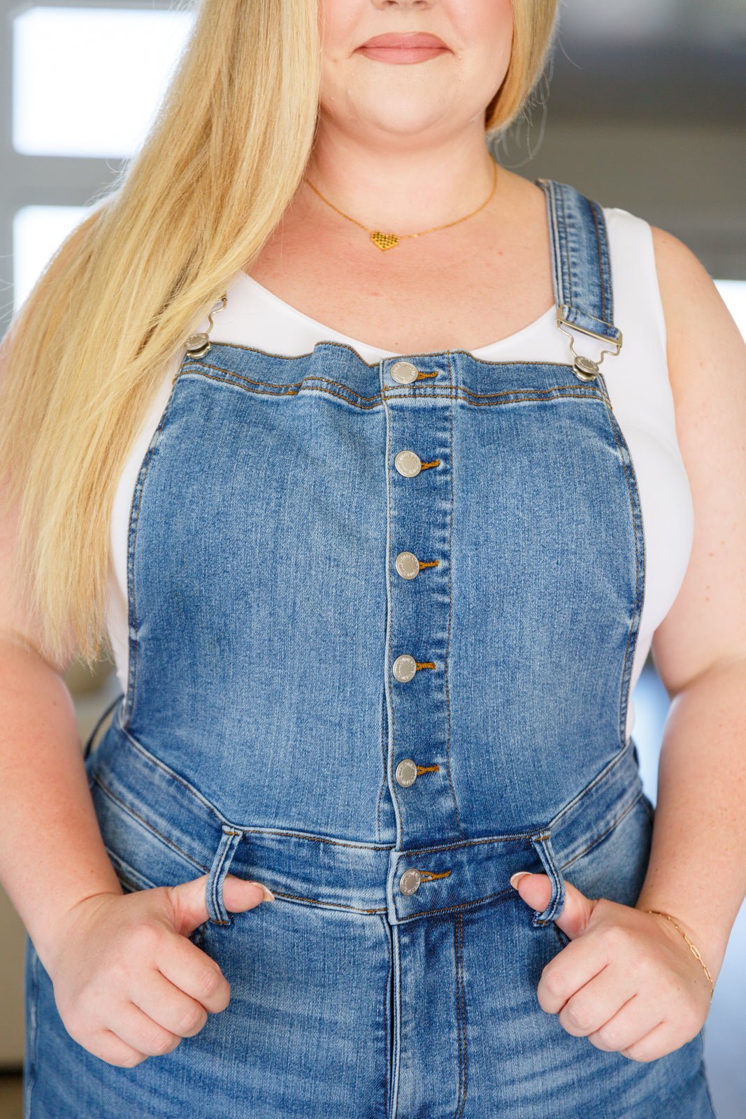 Izzy Control Top Retro Flare Overalls (Online Exclusive) - Uptown Boutique Ramona
