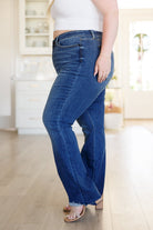 Josephine Mid Rise Raw Hem Bootcut Jeans (Online Exclusive) - Uptown Boutique Ramona