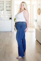 Josephine Mid Rise Raw Hem Bootcut Jeans (Online Exclusive) - Uptown Boutique Ramona