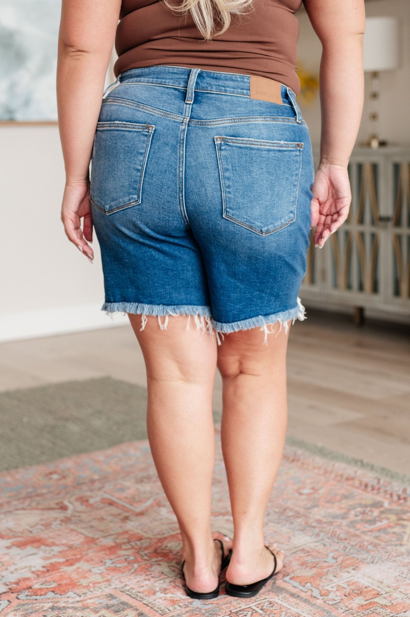 Kelsey Mid Rise Distressed Cutoff Shorts (Online Exclusive) - Uptown Boutique Ramona