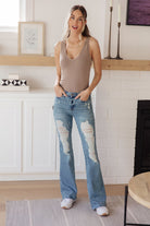 Kiana High Rise Heavy Destroy Flare (Online Exclusive) - Uptown Boutique Ramona