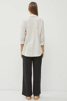 La Jolla Shores Striped Blouse - Uptown Boutique Ramona
