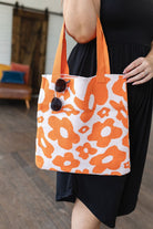Lazy Daisy Knit Bag in Orange (Online Exclusive) - Uptown Boutique Ramona
