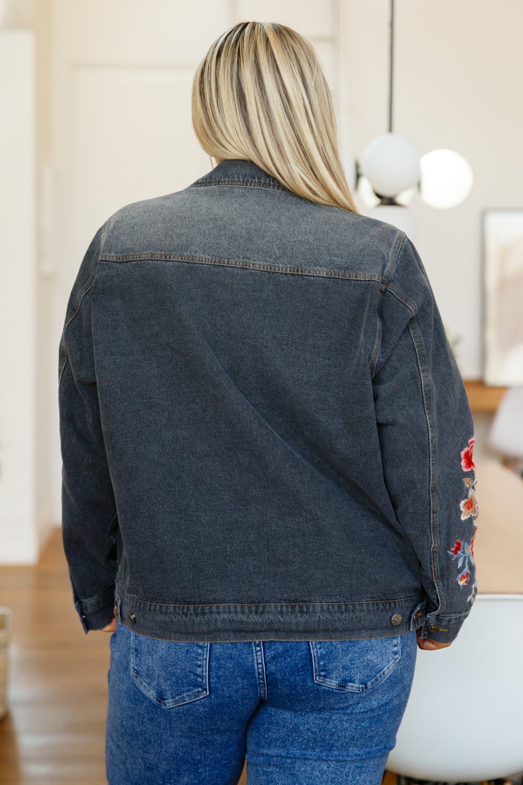 Lovely Visions Flower Embroidered Jacket (Online Exclusive) - Uptown Boutique Ramona
