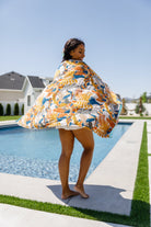 Luxury Beach Towel in Bird Of Paradise - Uptown Boutique Ramona