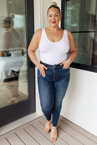 Lydia Mid Rise Vintage Raw Hem Skinny Jeans (Online Exclusive) - Uptown Boutique Ramona