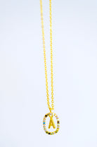 Mi Amor Gold Dipped Initial Necklace (Online Exclusive) - Uptown Boutique Ramona