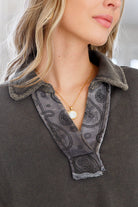 Moonstone Mineral Wash Pullover (Online Exclusive) - Uptown Boutique Ramona