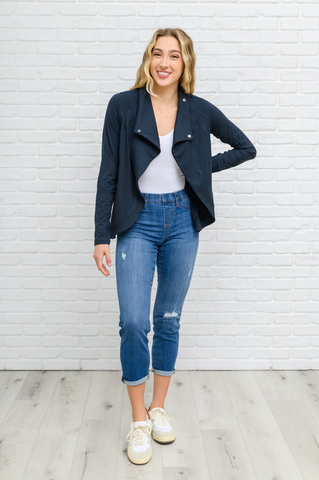 Nikki Mid - Rise Destroyed Boyfriend Jeggings (Online Exclusive) - Uptown Boutique Ramona