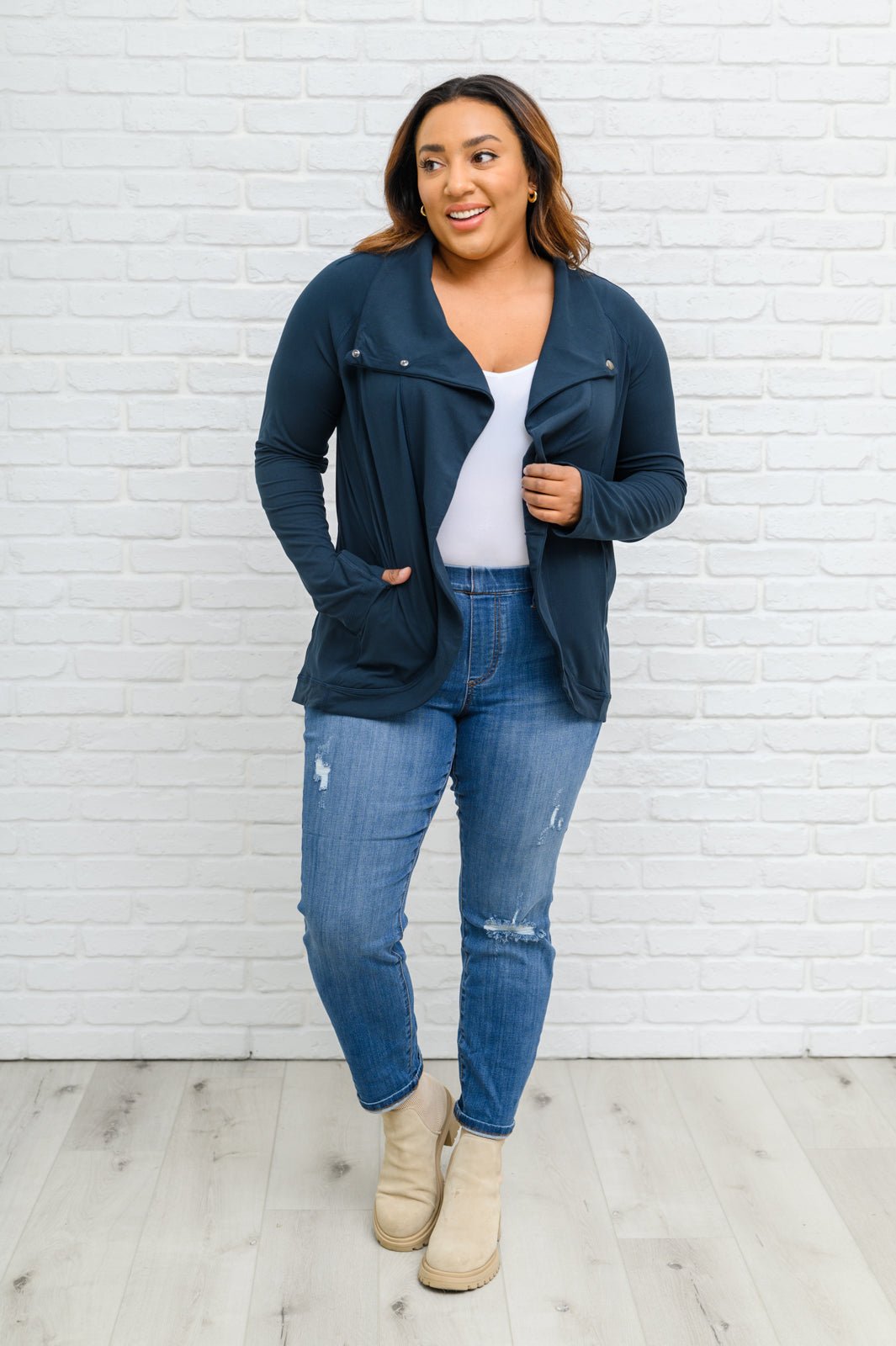 Nikki Mid - Rise Destroyed Boyfriend Jeggings (Online Exclusive) - Uptown Boutique Ramona
