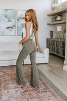 Olivia Control Top Release Hem Overalls in Olive (Online Exclusive) - Uptown Boutique Ramona