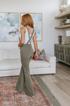 Olivia Control Top Release Hem Overalls in Olive (Online Exclusive) - Uptown Boutique Ramona