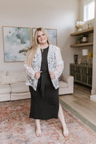 Out on the Town Tie Detail Midi Dress in Charcoal (Online Exclusive) - Uptown Boutique Ramona
