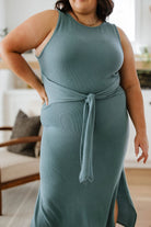 Out on the Town Tie Detail Midi Dress (Online Exclusive) - Uptown Boutique Ramona