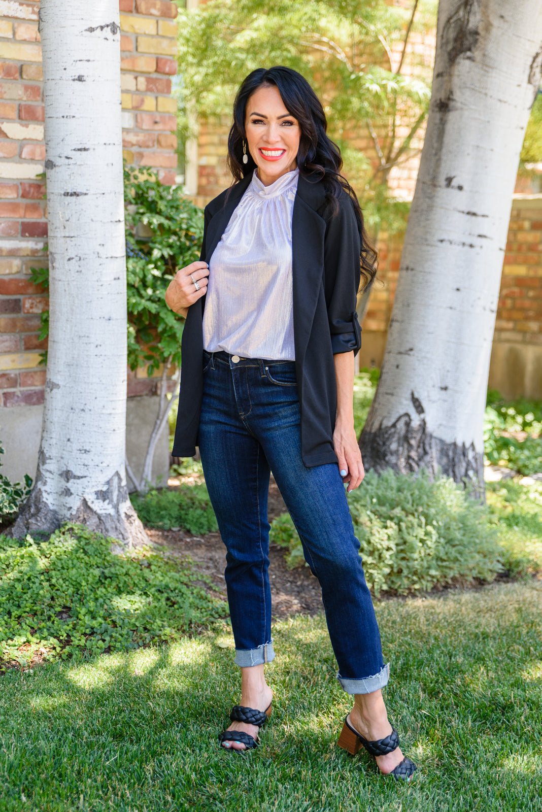 Photo Opt Sleeveless Blouse (Online Exclusive) - Uptown Boutique Ramona