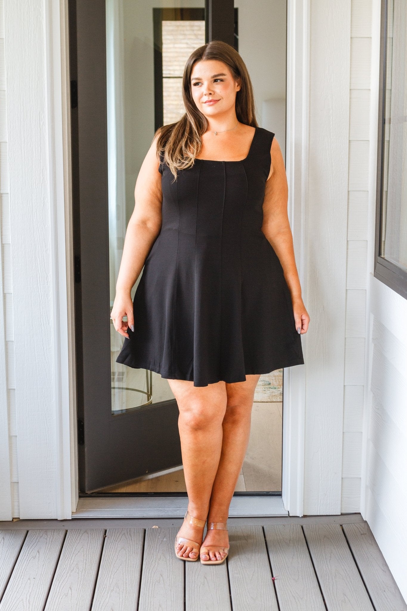 Polo Match Square Neck Dress (Online Exclusive) - Uptown Boutique Ramona