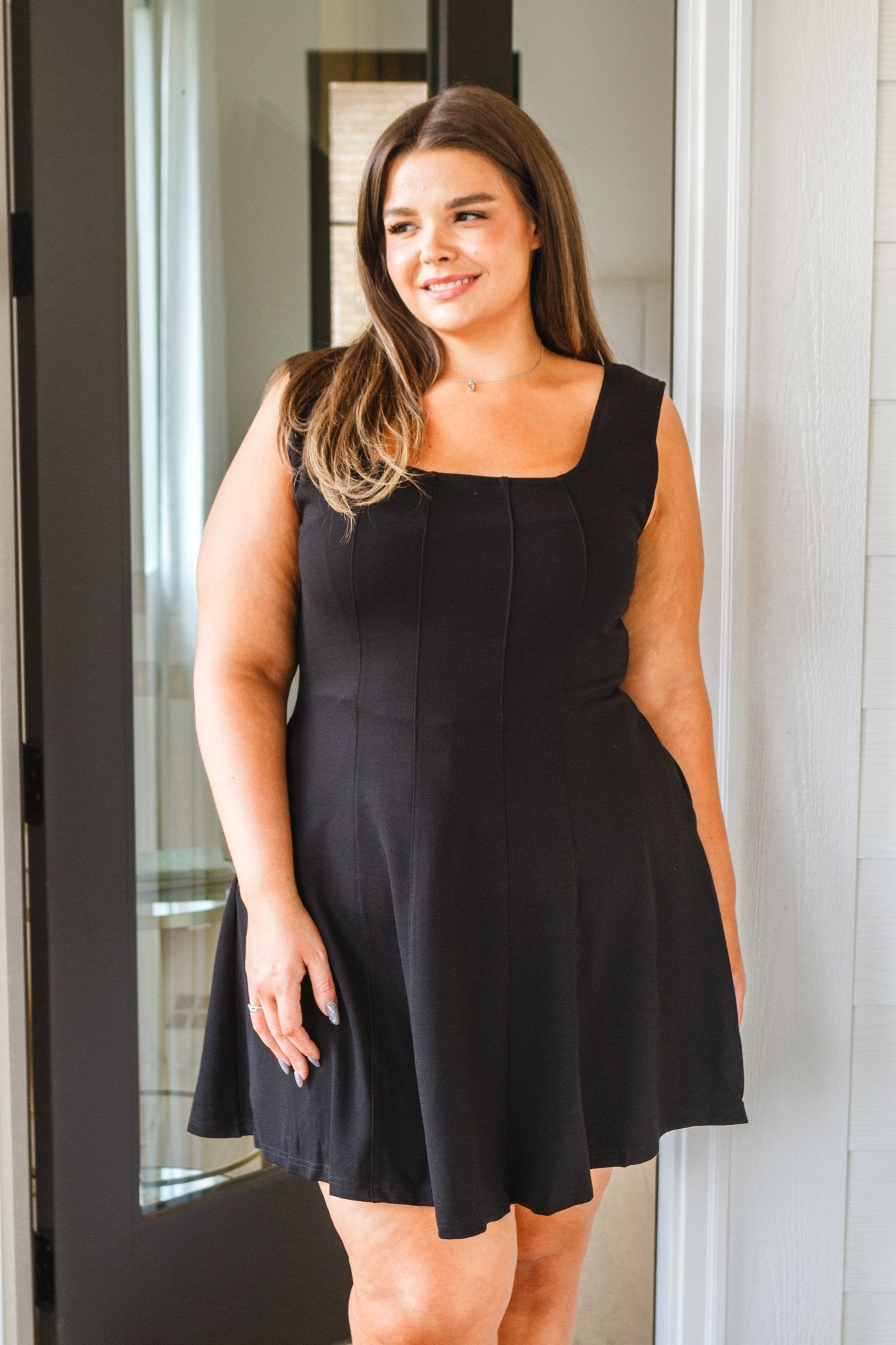 Polo Match Square Neck Dress (Online Exclusive) - Uptown Boutique Ramona